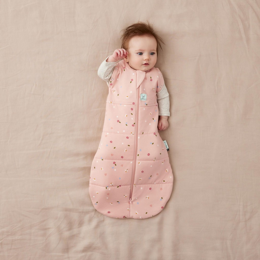 ERGOPOUCH Zavinovačka a vak na spanie 2v1 Cocoon Daisies 6-12 m, 8-10 kg, 2,5 tog