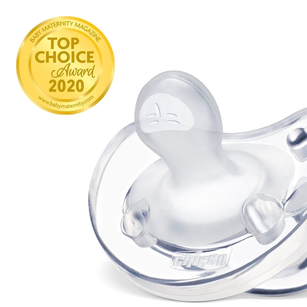 CHICCO Cumlík Physio Soft celosilikónový 16-36m dievča 2 ks