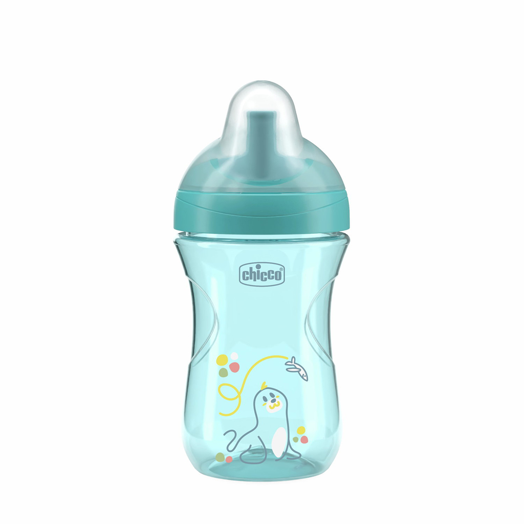 CHICCO Hrnček Advanced so slamkovým náustkom teal, 12m+