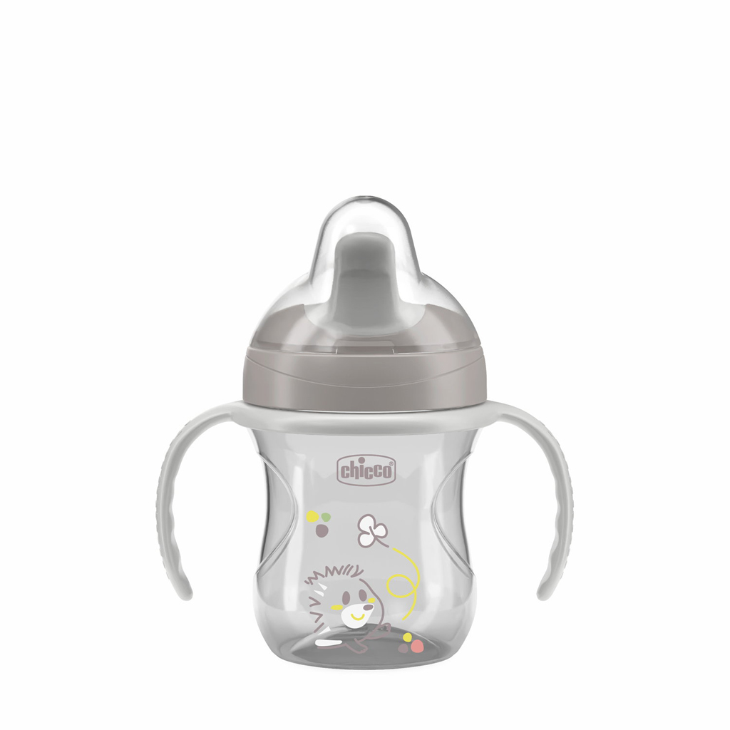CHICCO Hrnček Training s držadlami grey, 6m+