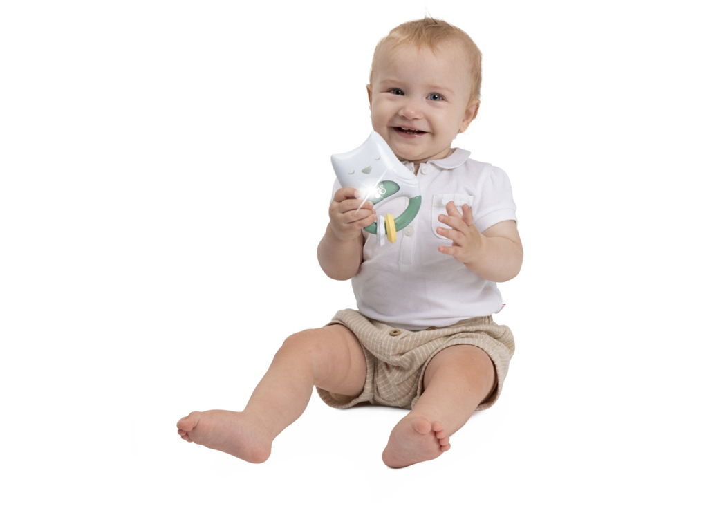 CHICCO Hrkálka a nočné svetielko Sovička 2v1 0m+