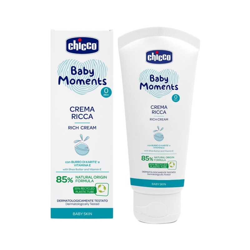 CHICCO Krém vyživujúci Baby Moments 85% prírodných zložiek 100ml, 0m+