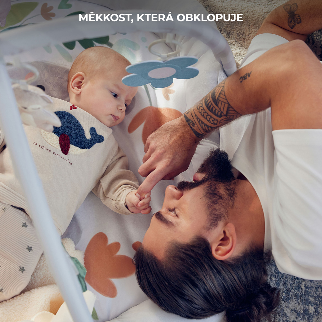 KINDERKRAFT Deka hracia s hrazdičkou Cozyplay Light Grey