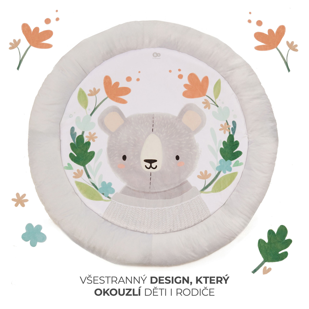 KINDERKRAFT Deka hracia s hrazdičkou Cozyplay Light Grey