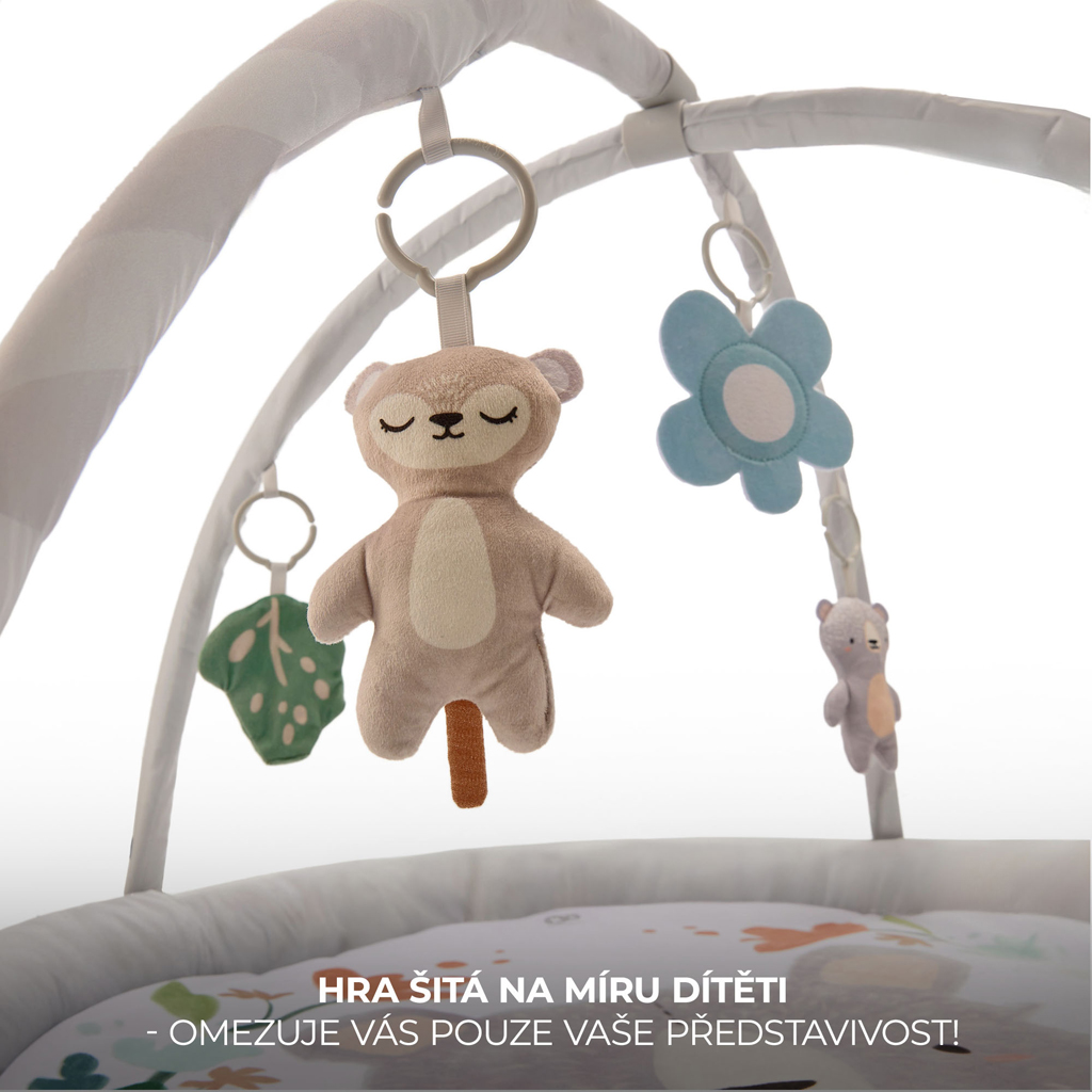 KINDERKRAFT Deka hracia s hrazdičkou Cozyplay Light Grey