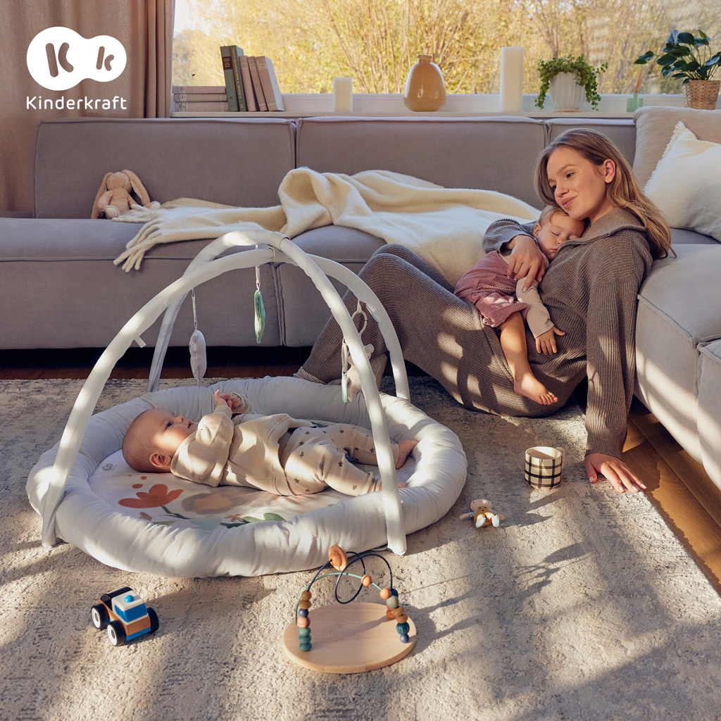 KINDERKRAFT Deka hracia s hrazdičkou Cozyplay Light Grey
