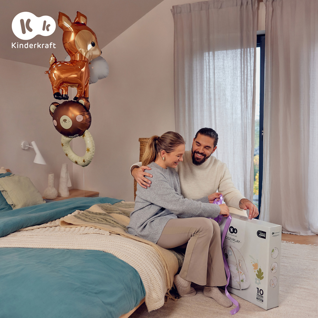 KINDERKRAFT Deka hracia s hrazdičkou Cozyplay Light Grey