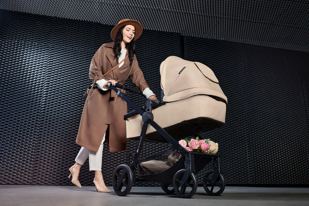 KINDERKRAFT Kočík kombinovaný 3v1 Newly Sand beige + Mink PRO