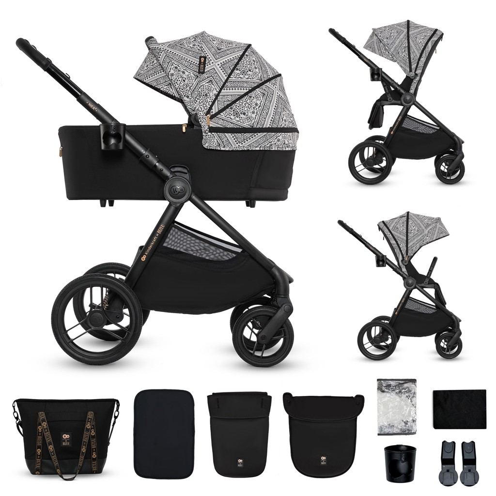KINDERKRAFT Kočík kombinovaný Nea 2 2v1 Lunar Black Bizuu