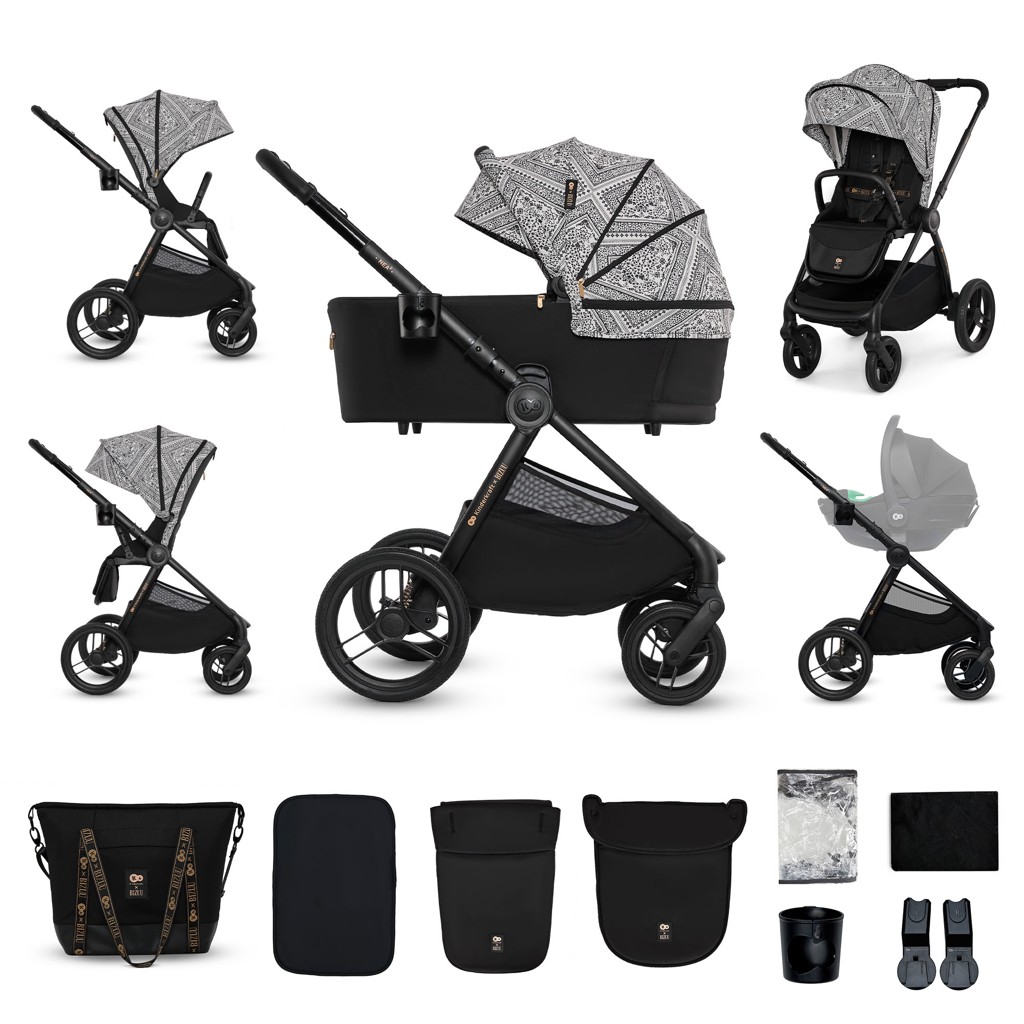 KINDERKRAFT Kočík kombinovaný Nea 2 2v1 Lunar Black Bizuu