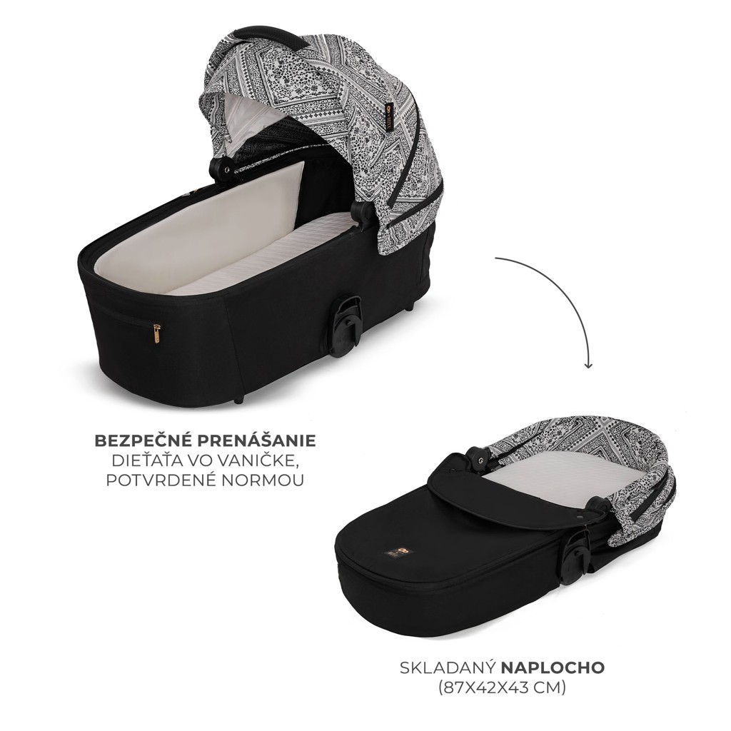 KINDERKRAFT Kočík kombinovaný Nea 2 2v1 Lunar Black Bizuu