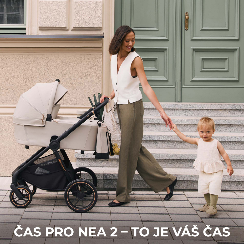 KINDERKRAFT Kočík kombinovaný Nea 2 2v1 Platinum Grey