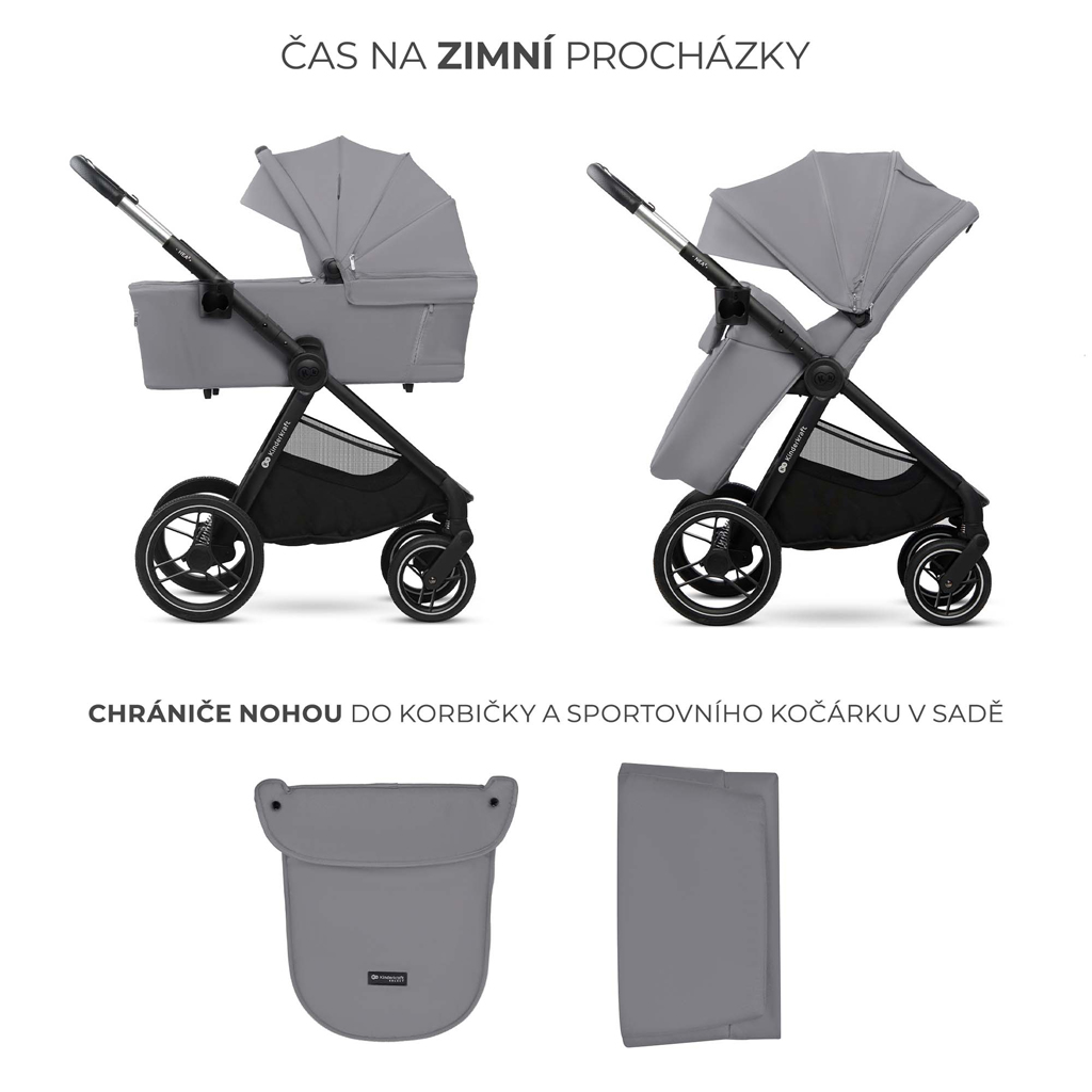 KINDERKRAFT Kočík kombinovaný Nea 2 2v1 Platinum Grey