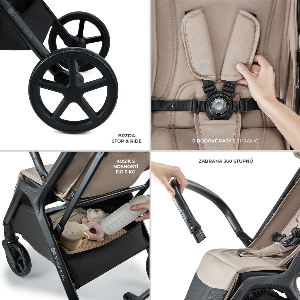 KINDERKRAFT Kočík športový Loom Beige