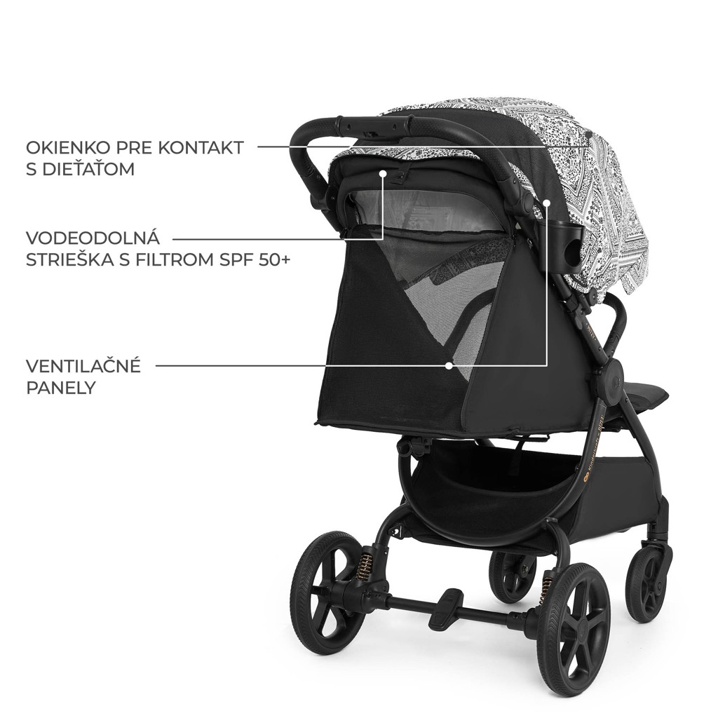 KINDERKRAFT Kočík športový Mitzy Lunar Black Bizuu