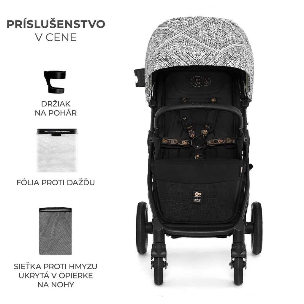KINDERKRAFT Kočík športový Mitzy Lunar Black Bizuu