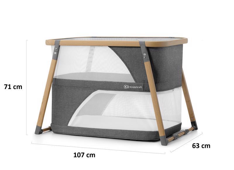 KINDERKRAFT Postieľka multifunkčná 4v1 Sofi Gray