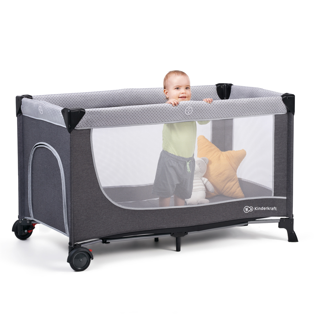 KINDERKRAFT SELECT Postieľka cestovná Leody doplnky Leody Grey, Premium