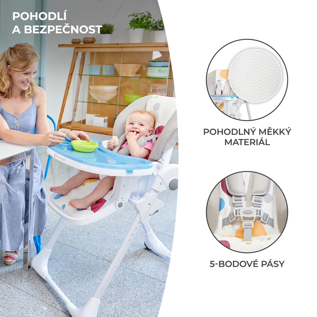 KINDERKRAFT Stolička jedálenská Yummy Multi