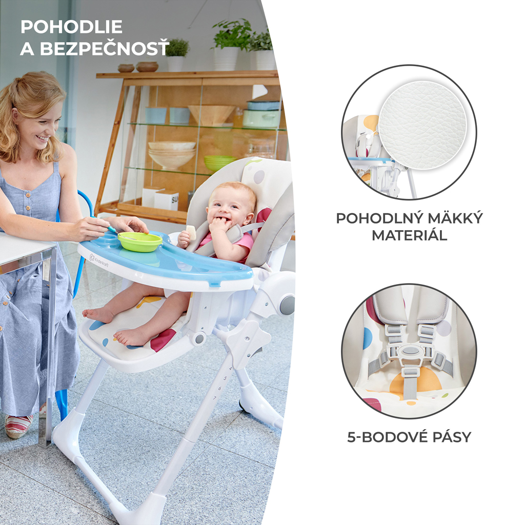 KINDERKRAFT Stolička jedálenská Yummy Multi