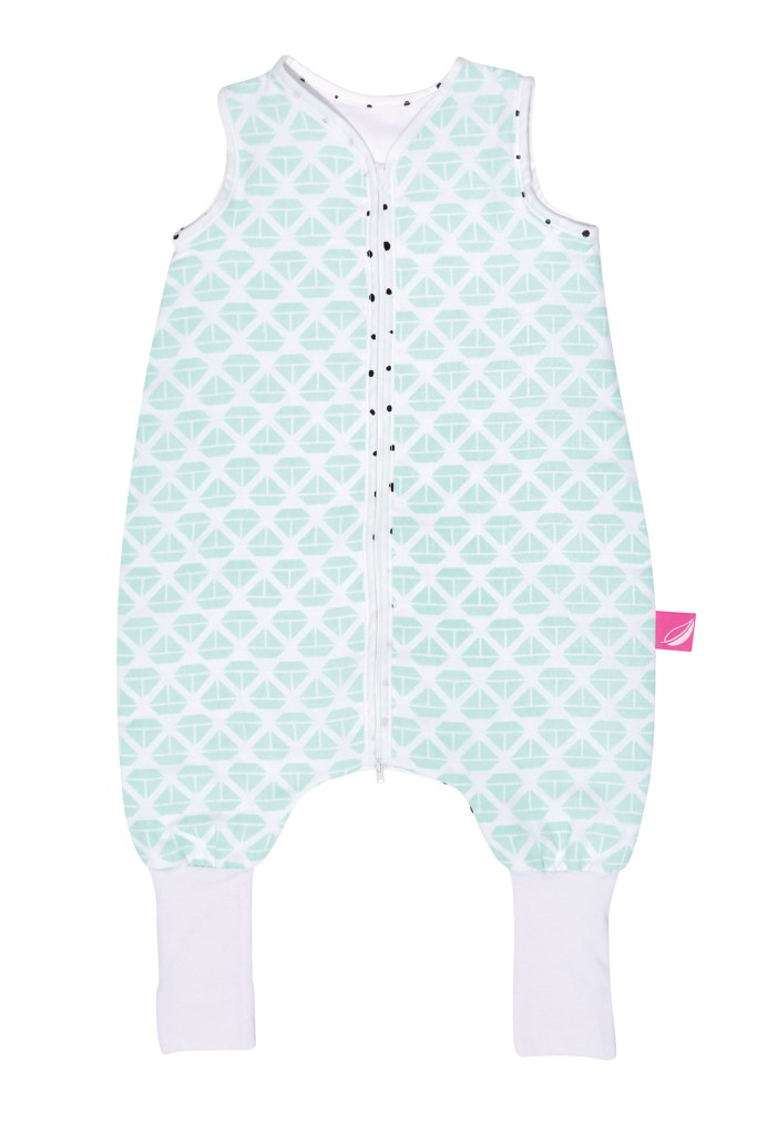 MOTHERHOOD Vak spací mušelínový s nohavicami Mint Boats 1-1,5 r 0,5 tog