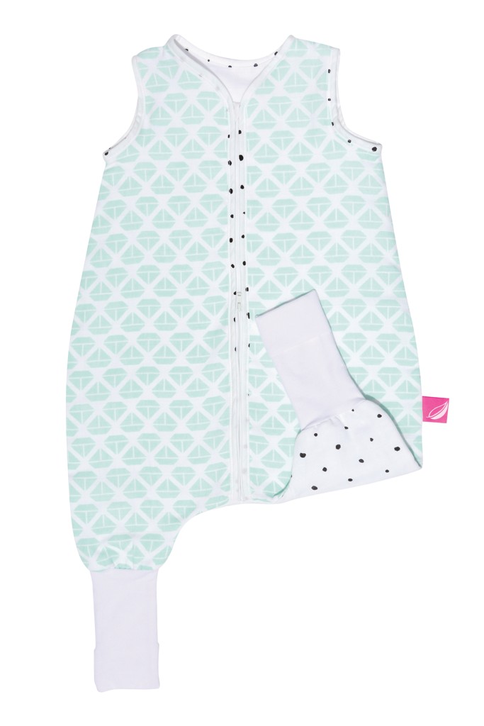 MOTHERHOOD Vak spací mušelínový s nohavicami Mint Boats 1-1,5 r 0,5 tog
