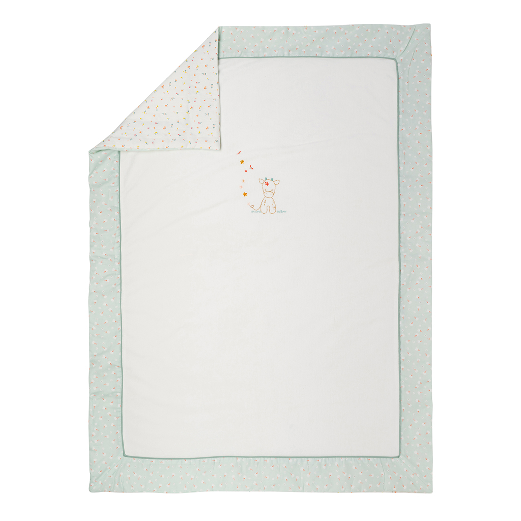 NATTOU Deka detská obojstranná velúr/bavlna 135x100 cm Mila, Zoe &amp; Lana