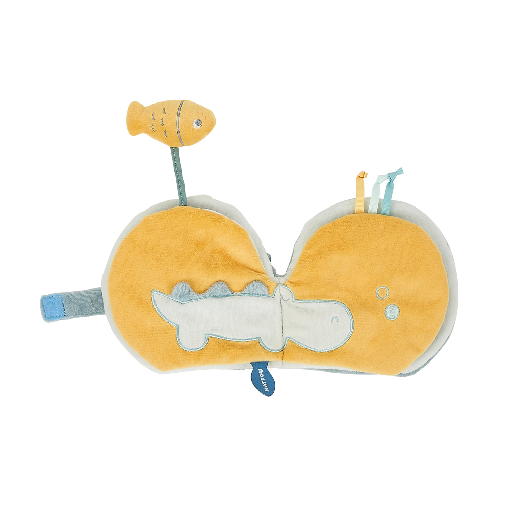 NATTOU Knižka plyšová veľryba Sally s aktivitami 14 cm Romeo, Jules &amp; Sally