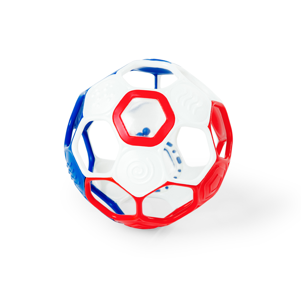 OBALL Hračka Oball RATTLE GOALS™ 10 cm Red, White &amp; Blue  0m+