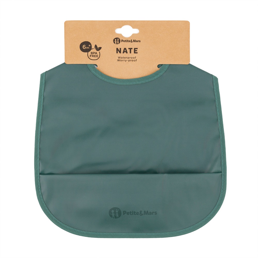 PETITE&MARS Podbradník PU Nate Misty Green 6m+