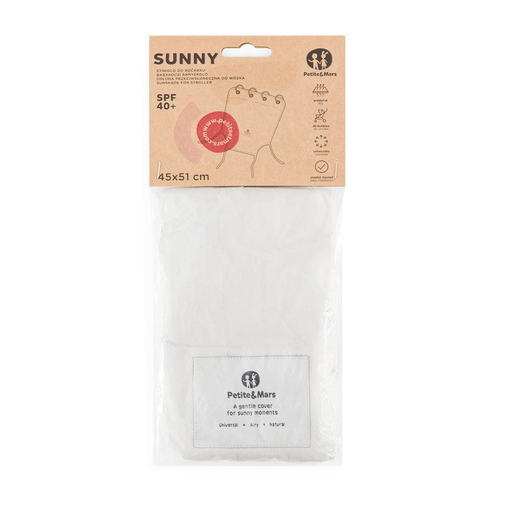 PETITE&amp;MARS Clona slnečná do kočíka Sunny Champagne Shower