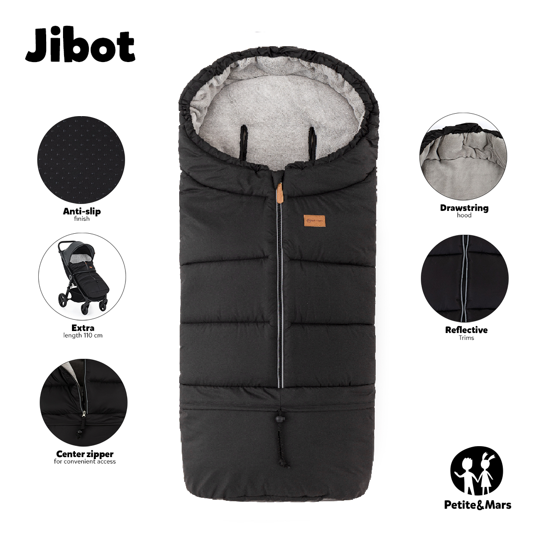PETITE&amp;MARS Fusak nastaviteľný 3v1 Jibot Charcoal Grey
