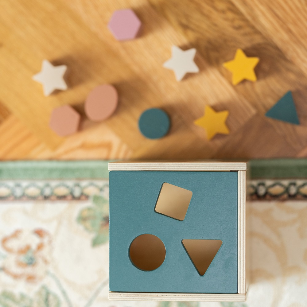 PETITE&amp;MARS Hračka drevená triediaca Gravity Wood of Mars 12m+ Aurora Pink