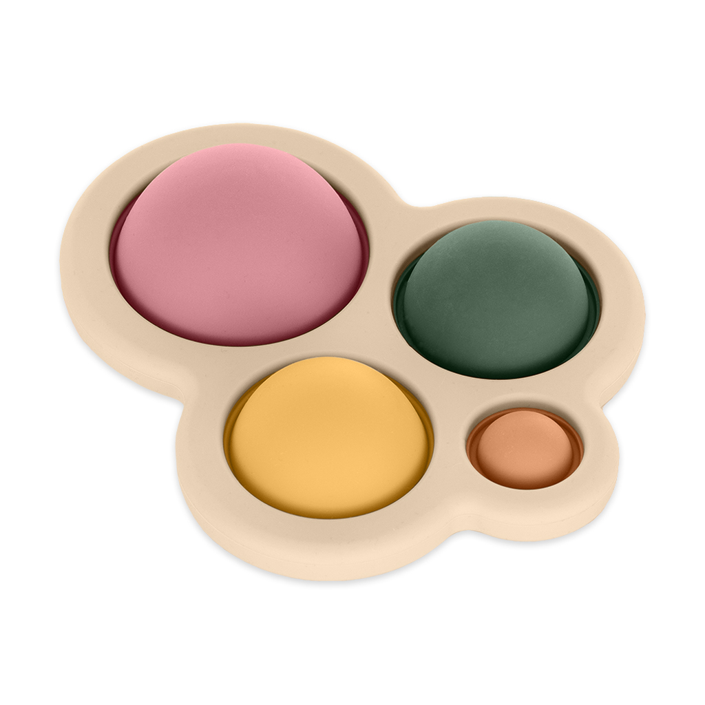 PETITE&amp;MARS Hračka silikónová Chill out Dusty Rose 6m+