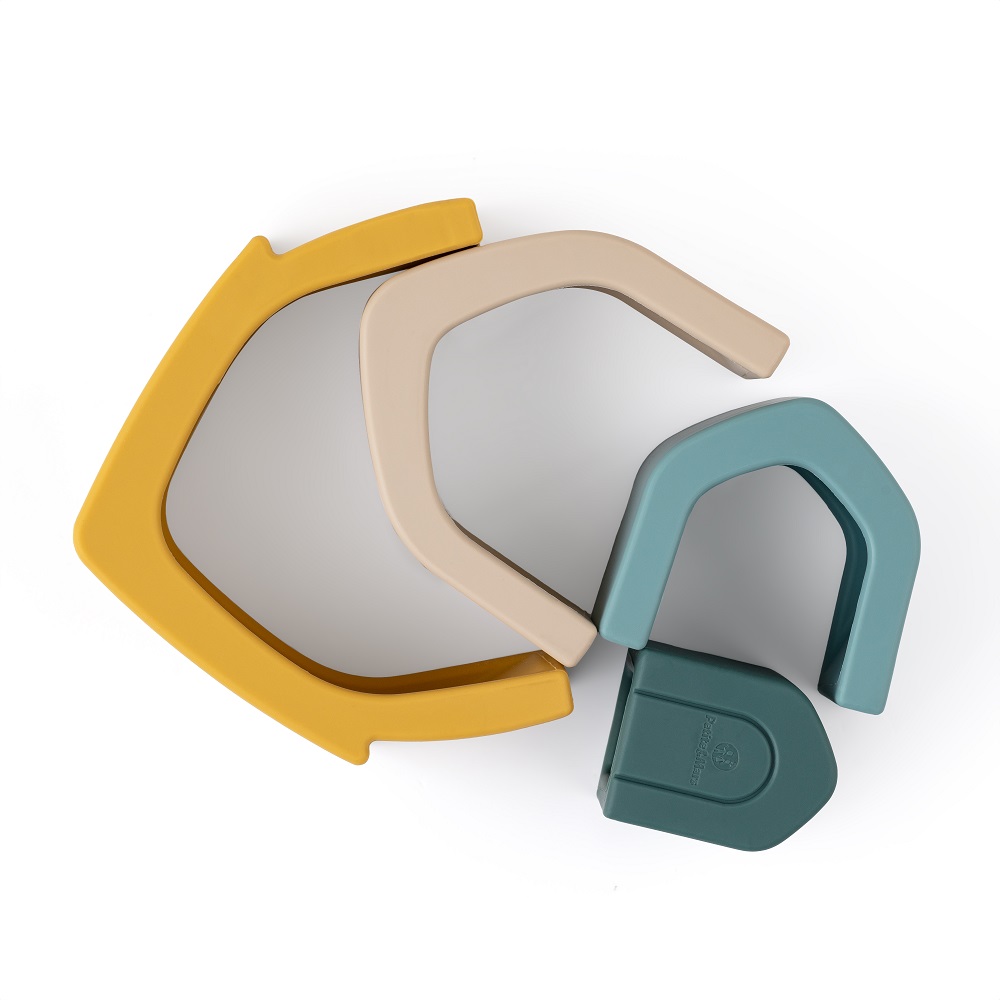 PETITE&amp;MARS Hračka silikónová skladacia House Intense Ochre 12m+