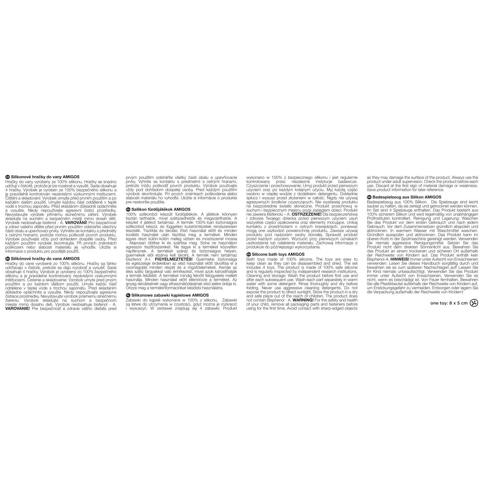 PETITE&amp;MARS Hračky silikónové do vody AMIGOS 4 ks 6m+