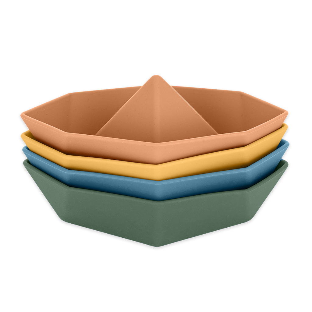 PETITE&amp;MARS Hračky silikónové do vody Ships 6m+