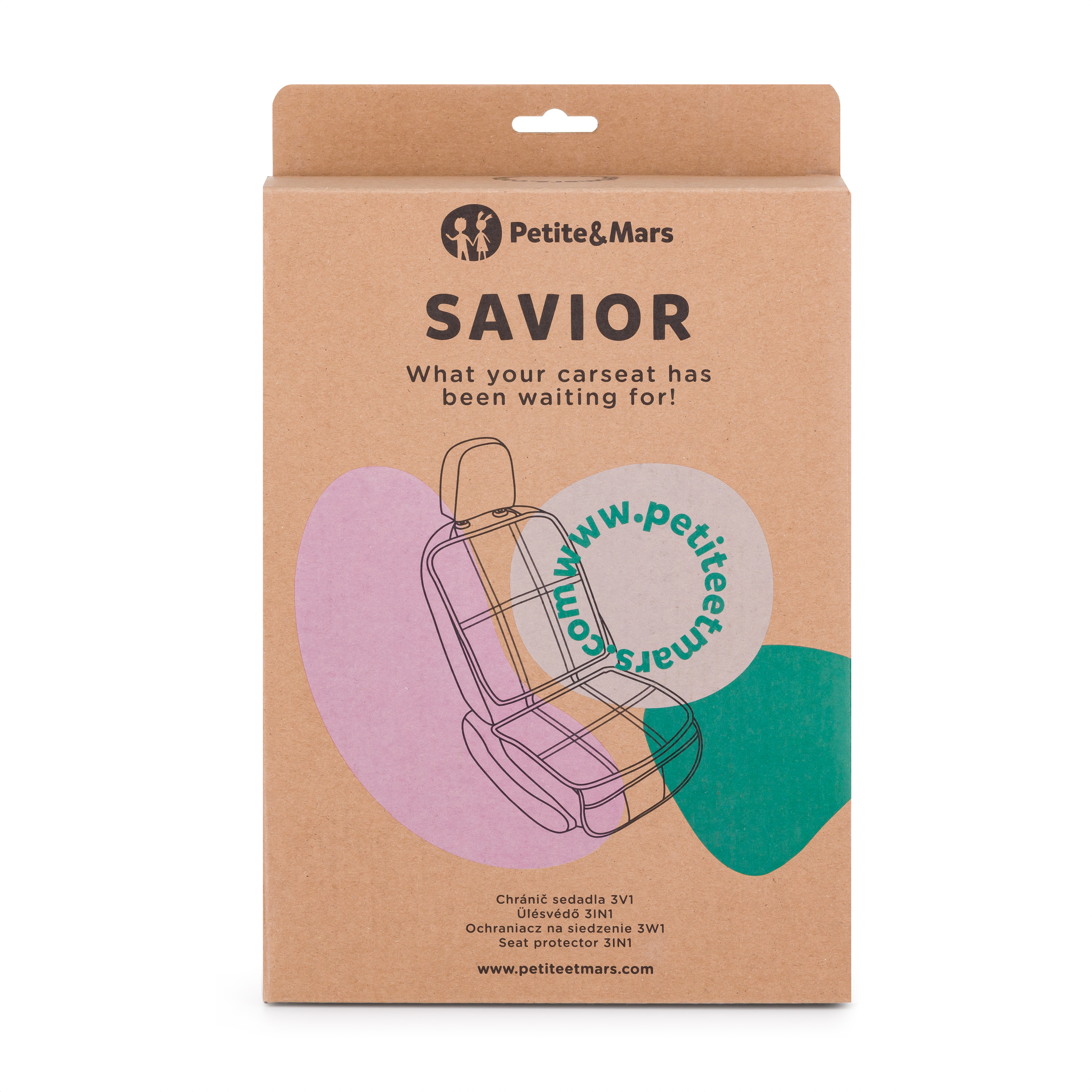 PETITE&amp;MARS Chránič sedadla Savior 3v1 Absolute Black