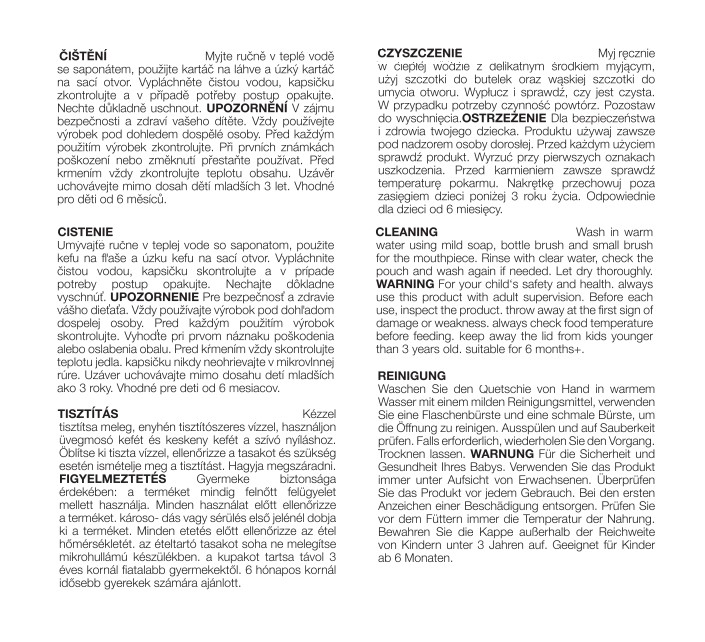 PETITE&amp;MARS Kapsička na jedlo Papoo Original Lion 6 ks