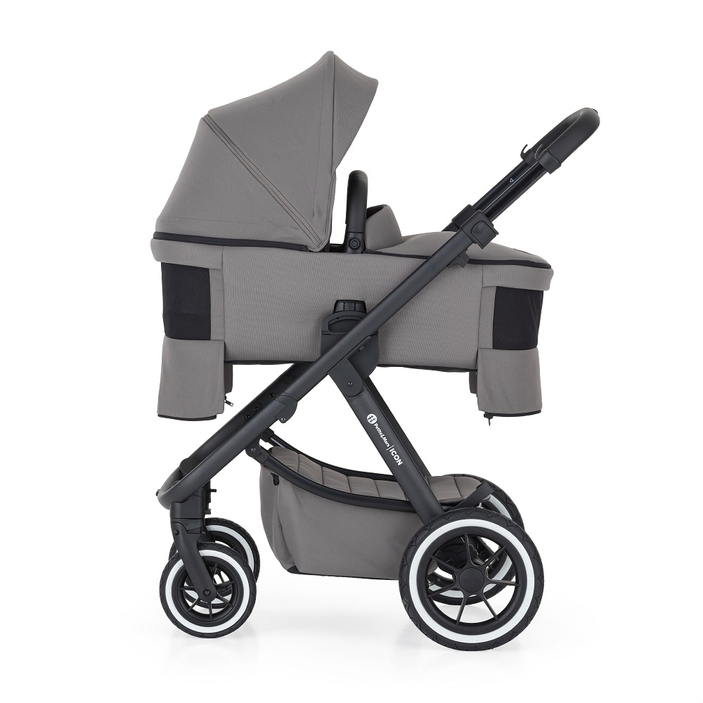 PETITE&amp;MARS Kočík kombinovaný ICON 2v1 Dove Grey LITE AIR + Core Pro i-Size Black Grey + Báza