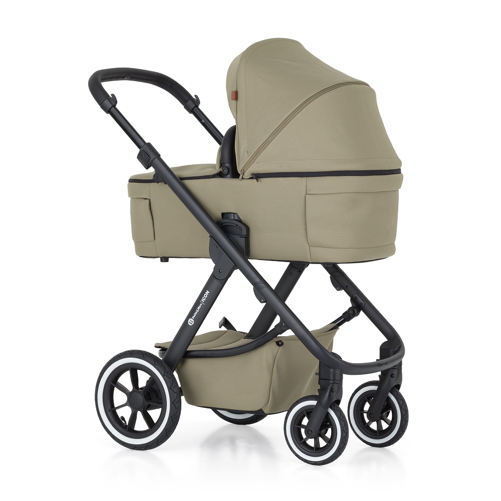 PETITE&amp;MARS Kočík kombinovaný ICON 2v1 Mossy Green LITE AIR + Core Pro i-Size Black Grey + Báza