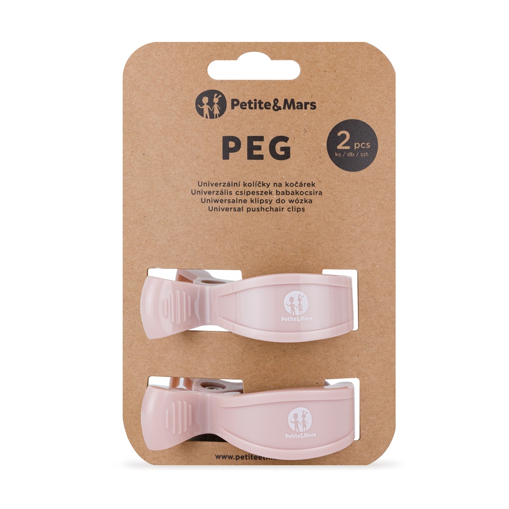 PETITE&amp;MARS Štipec Peg na kočík (2 ks) Rose
