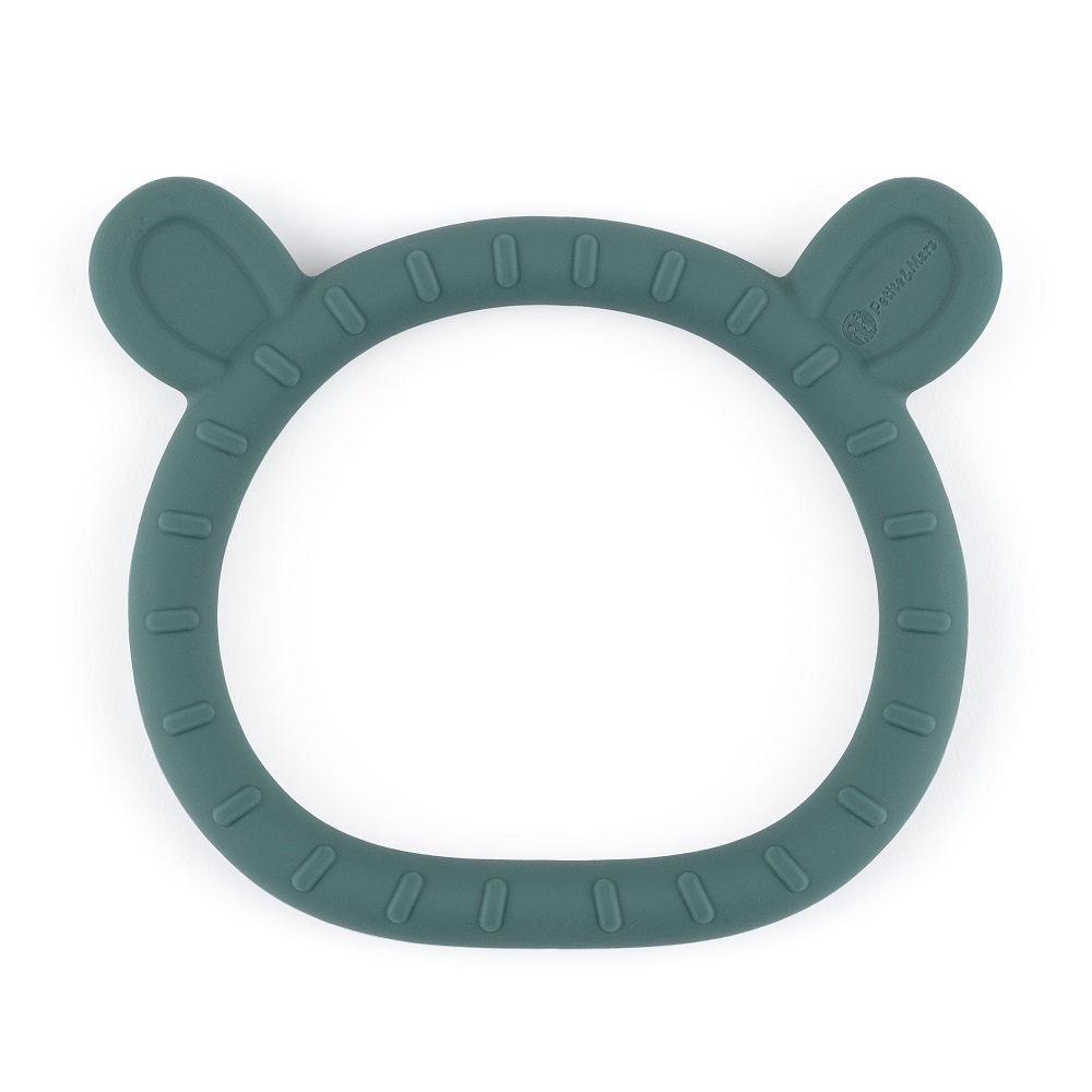 PETITE&amp;MARS Hryzačka silikónová Teddy Misty Green 0m+