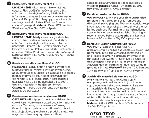 PETITE&amp;MARS Maznáčik bambusový mušelínový Hugo Dusty Rose 0m+