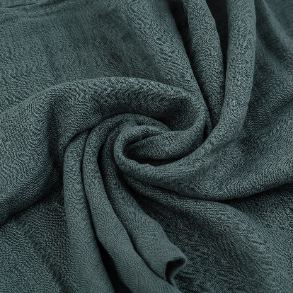 PETITE&amp;MARS Prikrývka bambusová mušelínová 2ks Misty Green Leaves 2v1, 120 x 120 cm