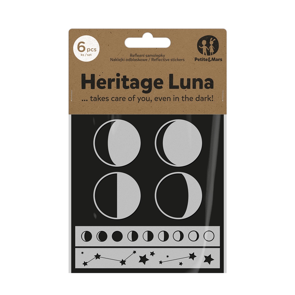 PETITE&amp;MARS Reflexné samolepky Heritage Luna