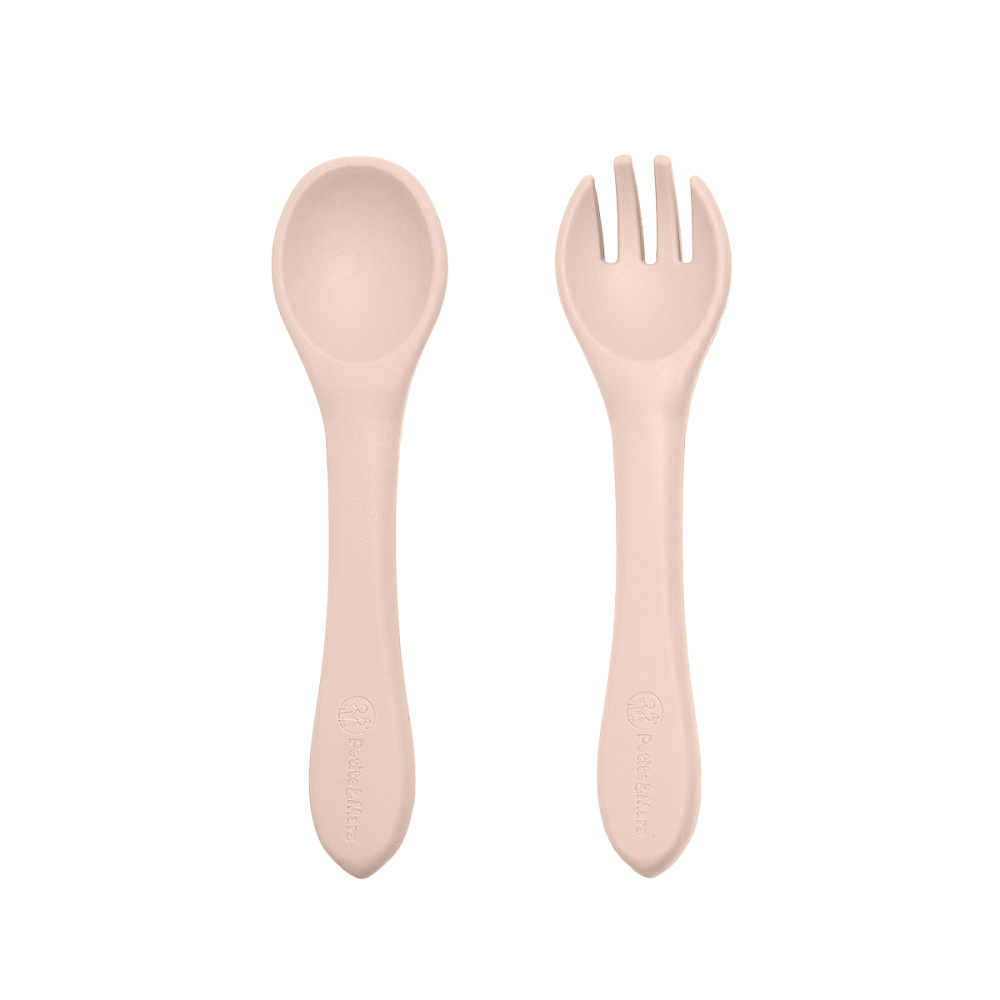 PETITE&amp;MARS Set jedálenský silikónový TAKE&amp;MATCH 3 ks Desert Sand 6m+