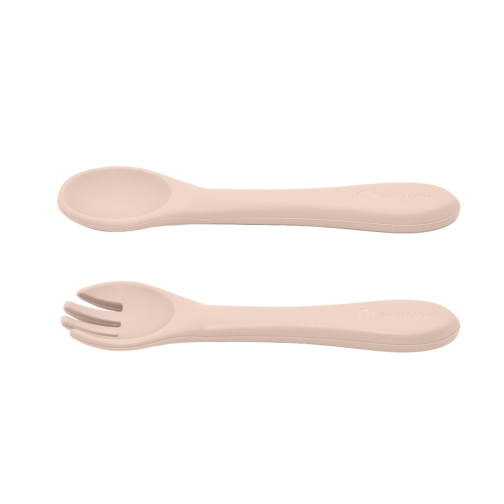 PETITE&amp;MARS Set jedálenský silikónový TAKE&amp;MATCH 3 ks Desert Sand 6m+