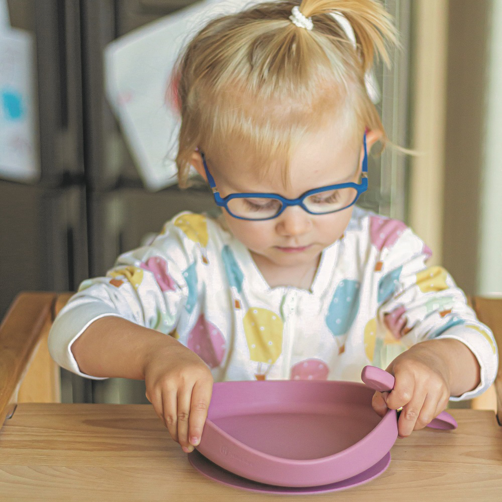 PETITE&amp;MARS Set jedálenský silikónový TAKE&amp;MATCH 4 ks Desert Sand - Dusty Rose 6m+