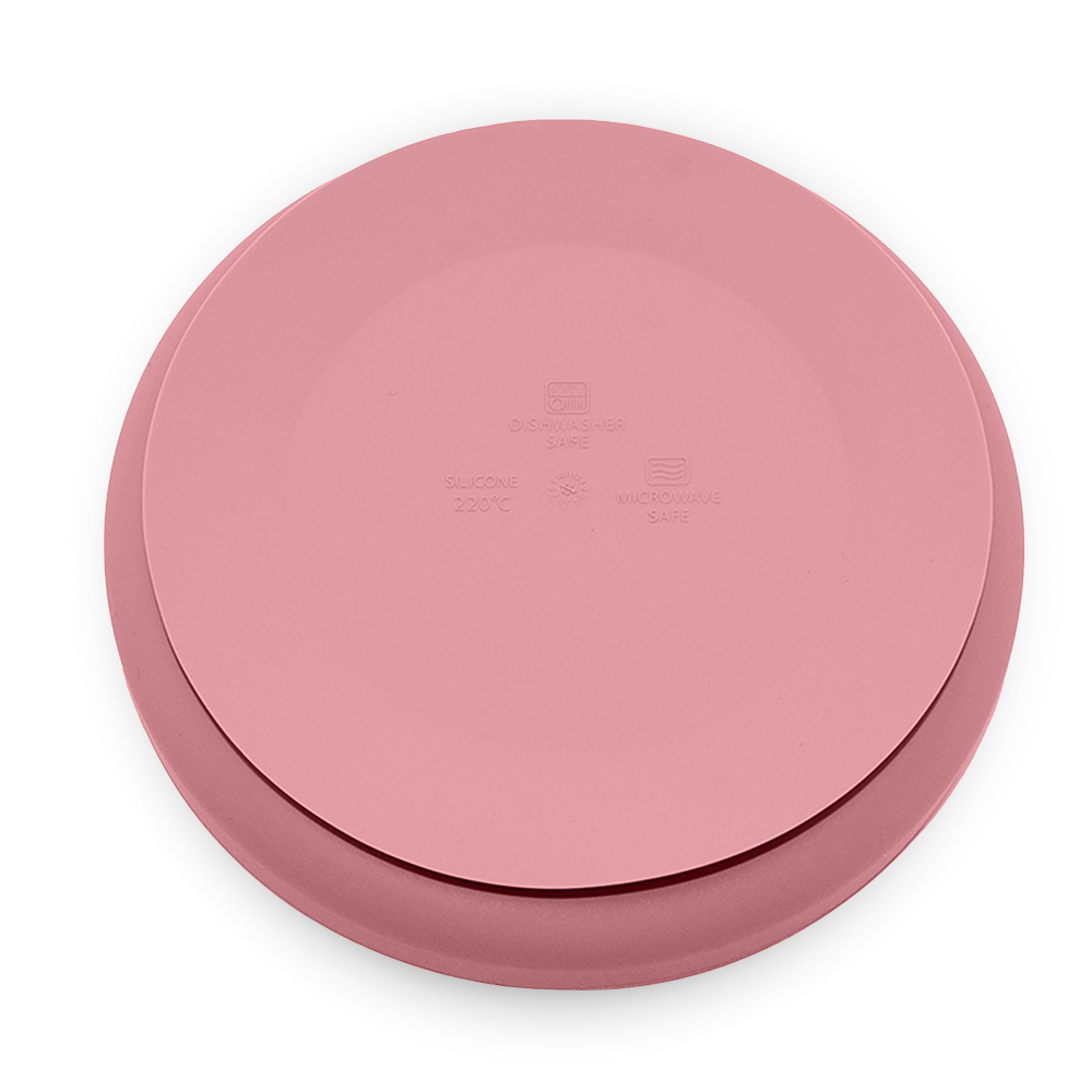 PETITE&amp;MARS Tanier silikónový s prísavkou TAKE&amp;MATCH Dusty Rose 6m+